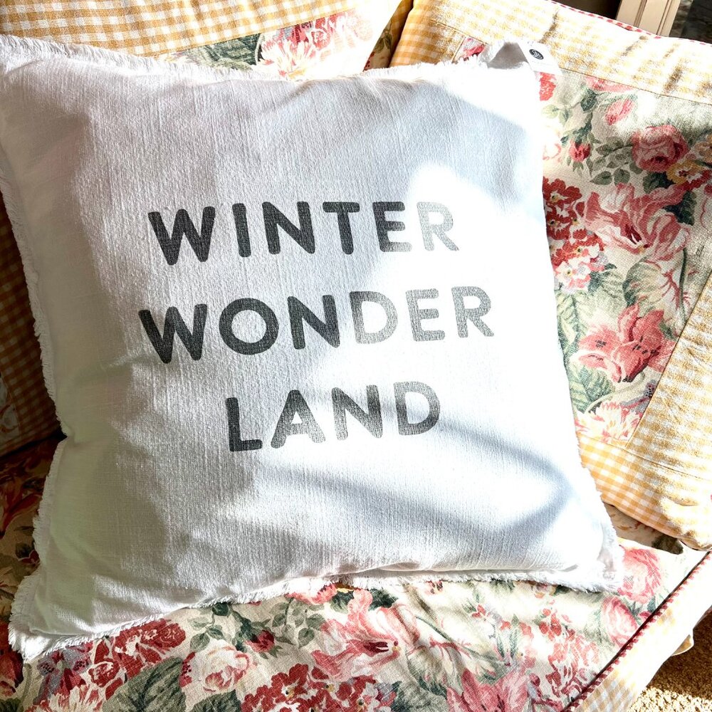 NWT BEST Ever! WINTER WONDER LAND Euro Pillow & Case - Picture 4 of 9